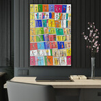 Acrylic Printed Painting Apartment Life III - Abstract Stick Figure Symphony Collection (12x18")