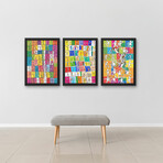 Acrylic Artwork Set of 3 (Apartment Life) 20x30" (Three Acrylic Print Paintings all size 20x30")