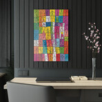 Acrylic Printed Painting Apartment Life I - Abstract Stick Figure Symphony Collection (12x18")