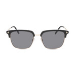 Bally // Men's Browline Sunglasses // Black + Rose Gold + Smoke // New