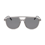 Ermenegildo Zegna // Men's Aviator Sunglasses // Milky Asphalt + Dark Ruthenium + Smoke // New