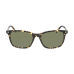 Ermenegildo Zegna // Men's Rectangle Sunglasses // Dark Havana + Green // New