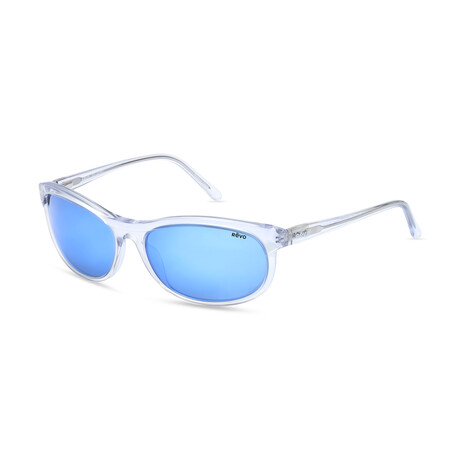 Revo // Men's Vintage Wrap Sunglasses // Crystal + H2O Heritage Blue // New