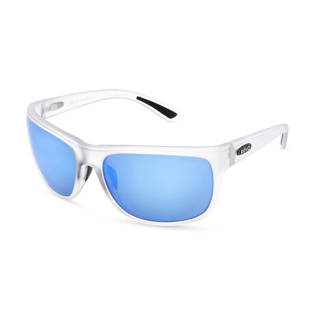 Revo // Men's Enzo Sport Wrap Sunglasses // Matte Crystal + H2O Heritage Blue Sport // New