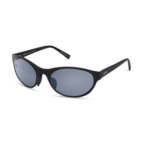 Revo // Men's Icon Oval Sunglasses // Satin Black + Graphite // New