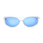 Revo // Men's Vintage Wrap Sunglasses // Crystal + H2O Heritage Blue // New