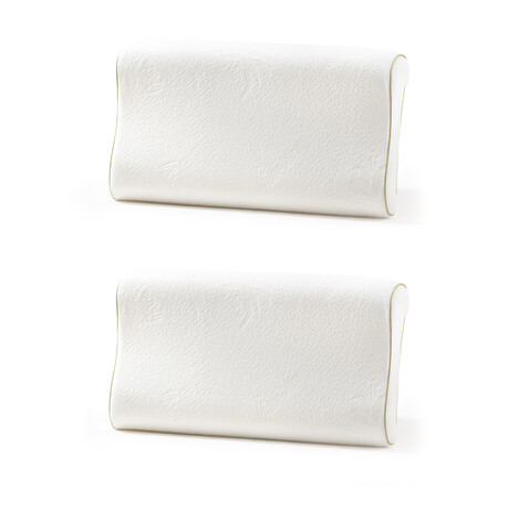 Sandwich Visco Pillow // White // Set of 2