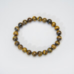 Genuine Polished Tigers Eye // 8mm Beaded Stretch Bracelet