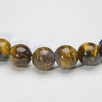 Genuine Polished Tigers Eye // 8mm Beaded Stretch Bracelet