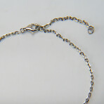 Genuine Muonionalusta Meteorite Pendant Bracelet with Adjustable 6" to 8" Sterling Silver Chain