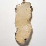 Genuine Libyan Desert Glass Pendant // 10.4 grams with 18" Sterling Silver Chain