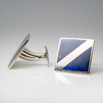 Genuine Lapis Lazuli Sterling Silver Cufflinks