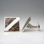 Genuine Mammoth Molar Sterling Silver Cufflinks