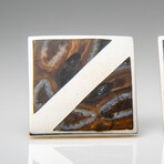 Genuine Mammoth Molar Sterling Silver Cufflinks