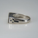 Genuine Seymchan Rectangular Meteorite Ring // Size 11