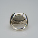 Genuine Seymchan Oval Meteorite Ring // Size 9