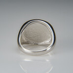 Genuine Seymchan Round Meteorite Ring // Size 9.5