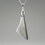 Genuine Muonionalusta Freeform Meteorite Pendant with 18" Sterling Silver Chain v.2