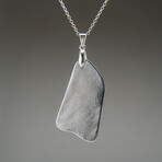 Genuine Muonionalusta Freeform Meteorite Pendant with 18" Sterling Silver Chain v.4