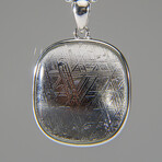 Genuine Muonionalusta Meteorite Pendant with 18" Sterling Silver Chain