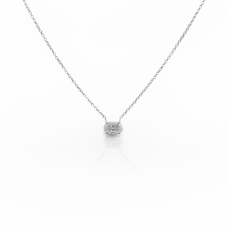 Fine Jewelry // 14K White Gold Diamond Pendant Necklace // 18" // New