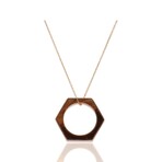 Fine Jewelry // 18K Yellow Gold Hexagon Tiger Eye Ring + Necklace // Ring Size: 5.75 + 16" // Pre-Owned