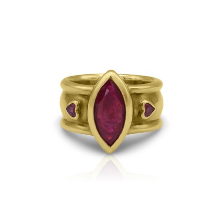 Loree Rodkin // 18K Yellow Gold Ruby Ring // Ring Size: 7.25 // Pre-Owned