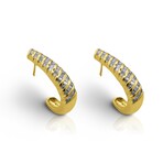 Fine Jewelry // 14K Yellow Gold Diamond Earrings I // Pre-Owned