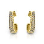 Fine Jewelry // 14K Yellow Gold Diamond Earrings I // Pre-Owned