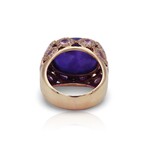 Fine Jewelry // 18K Rose Gold Amethyst + Sapphire + Diamond Ring // Ring Size: 7.25 // Pre-Owned