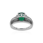 Fine Jewelry // Platinum Emerald + Diamond Ring // Ring Size: 7.25 // Pre-Owned