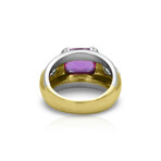 Fine Jewelry // 18K Yellow Gold + 18k White Gold Rubelite + Diamond Ring // Ring Size: 6.25 // Pre-Owned