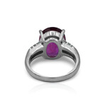 Fine Jewelry // Platinum Rubellite + Diamond Ring // Ring Size: 6.5 // Pre-Owned