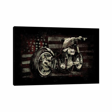 American Muscle: Motorcycle II by 33 Broken Bones (18"H x 26"W x 1.5"D)
