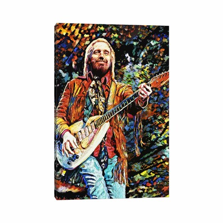 Tom Petty "You Belong Among The Wildflowers" by Rockchromatic (26"H x 18"W x 1.5"D)