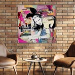 Kate Moss Playin' Bad Bunny by Michiel Folkers (18"H x 18"W x 1.5"D)