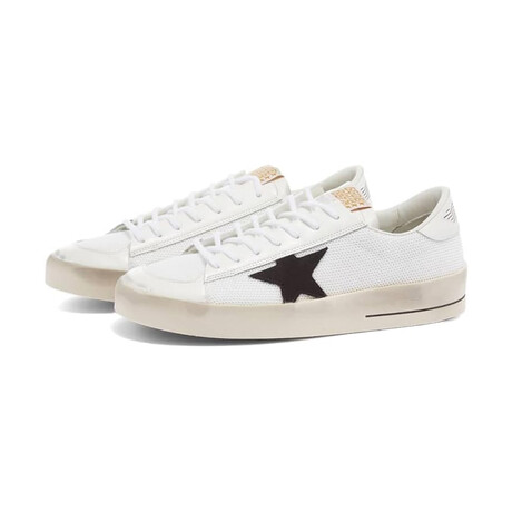 Men's Stardan Black Suede Star + White Heel Tab Sneakers // White + Black (Euro: 40)