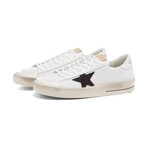 Men's Stardan Black Suede Star + White Heel Tab Sneakers // White + Black (Euro: 42)