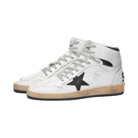 Men's Sky-Star Signature On The Ankle + Black Star Sneakers // White + Black (Euro: 40)