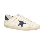 Men's Superstar Night Blue Star + Heel Tab Sneakers // Off-White + Blue (Euro: 39)