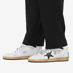 Men's Sky-Star Signature On The Ankle + Black Star Sneakers // White + Black (Euro: 42)