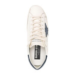 Men's Superstar Night Blue Star + Heel Tab Sneakers // Off-White + Blue (Euro: 40)