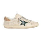 Men's Superstar Green Star + Brown Croc Heel Tab Sneakers // Off-White + Brown + Green + Gray (Euro: 43)