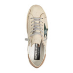 Men's Superstar Green Star + Brown Croc Heel Tab Sneakers // Off-White + Brown + Green + Gray (Euro: 43)