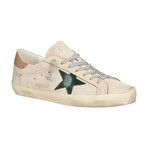 Men's Superstar Green Star + Brown Croc Heel Tab Sneakers // Off-White + Brown + Green + Gray (Euro: 43)