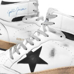 Men's Sky-Star Signature On The Ankle + Black Star Sneakers // White + Black (Euro: 40)