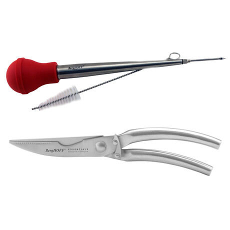 Poultry with Turkey Baster, Injector, and Poultry Shears // 3-Piece Set