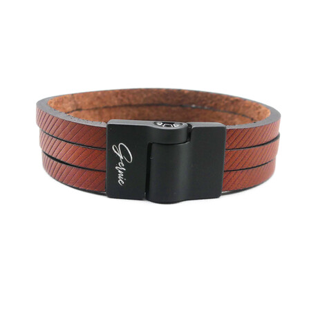 Men's Malibu Leather Bracelet // Havana Brown (US: 8)