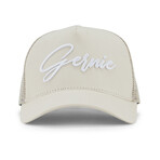 Embroidered Trucker Cap // Beige (44)