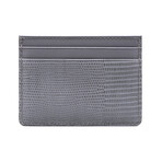 Genuine Lizard Leather Slim Card Case // Grey (44)